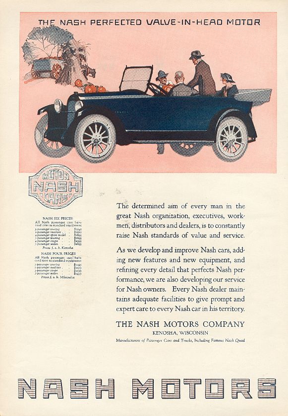 1921 Nash Auto Advertising